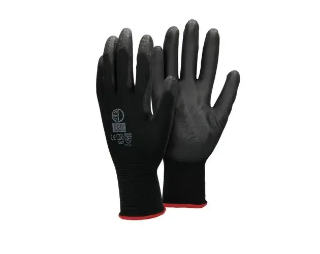 120 pares guantes de trabajo con revestimiento negro ecd germany | Brico Depôt Sconto