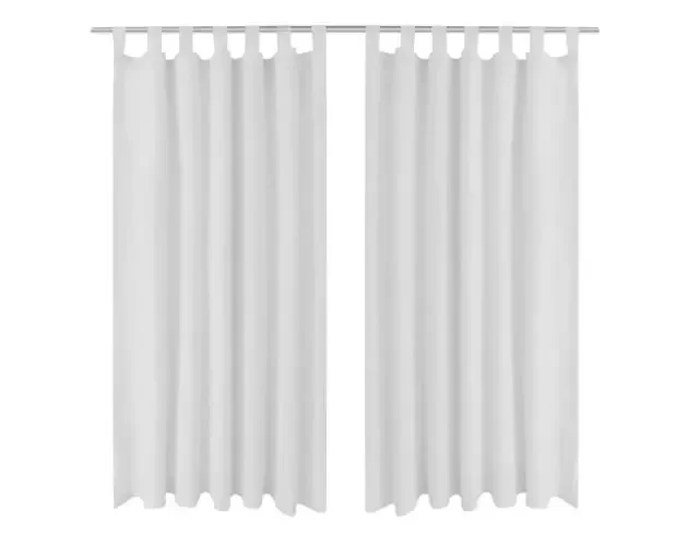 2 cortinas blancas micro-satinadas con trabillas, 140 x 175 cm | Brico Depôt Ordina Subito