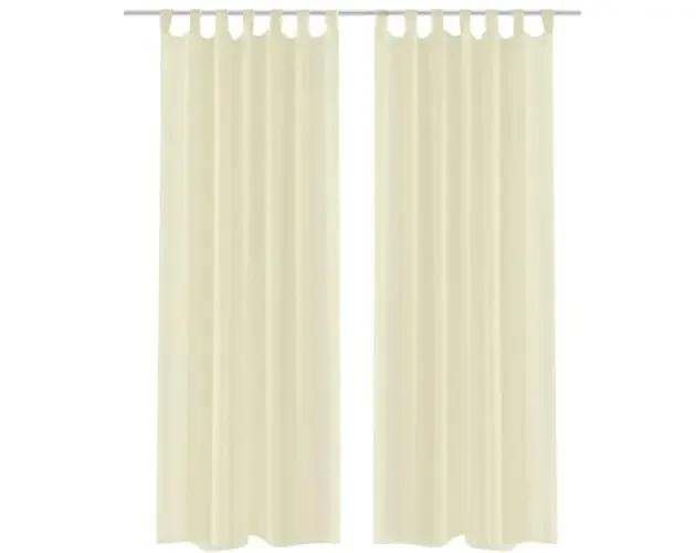 2 cortinas color crema transparentes 140 x 225 cm | Brico Depôt Prezzo Di Fabbrica