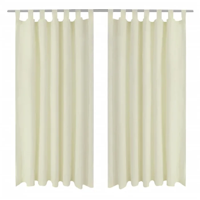 2 cortinas micro-satinadas con trabillas 140 x 245 cm