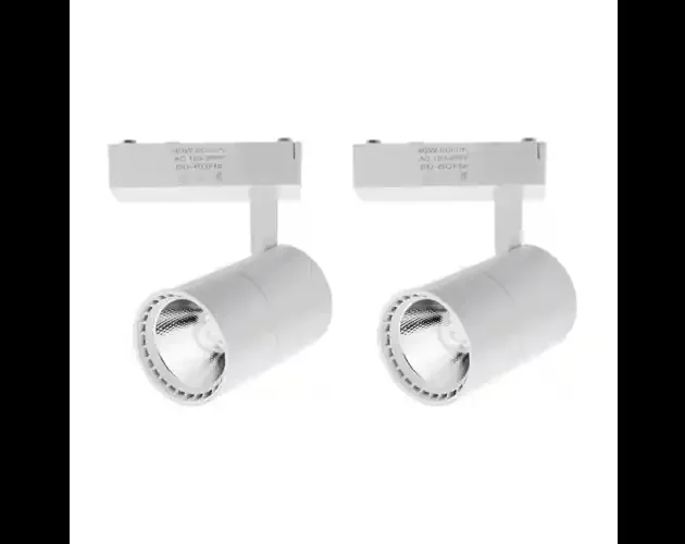 2x foco LED carril 40w, luz fria 6000k, 2700 lm, 220v monofásico, blanco | Brico Depôt Originale