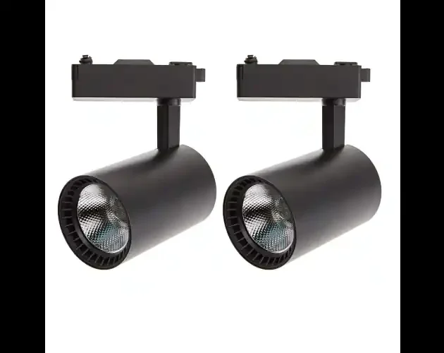 2x foco LED carril negro 30w, blanco frio 6000k, 2200 lm, 220v monofásico | Brico Depôt Autentico
