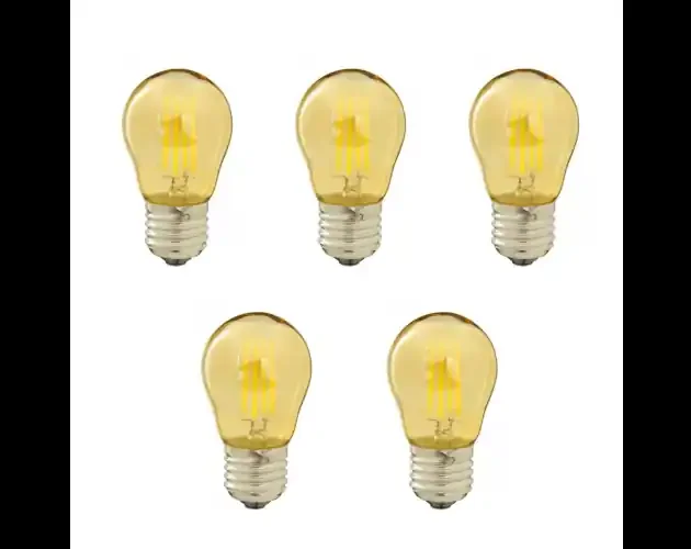 5x bombilla filamento LED 4w g45 cristal dorado rosca E27 blanco neutro | Brico Depôt Prezzo Di Fabbrica