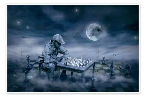 A boy is playing Chess de teddynash