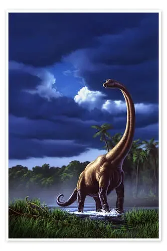 A Brachiosaurus in a swamp de Jerry LoFaro Stocktrek Images