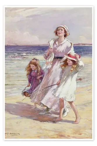 A Breezy Day at the Seaside de William Kay Blacklock Bridgeman Images