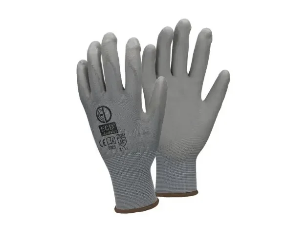 A Buon Prezzo 144x par guantes de trabajo con revestimiento gris ecd germany | Brico Depôt
