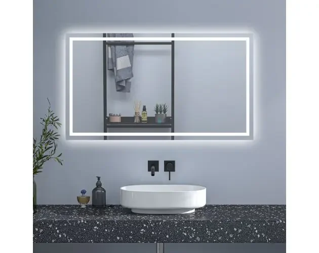 A Buon Prezzo Espejo de baño led sin cobre 140×80cm＋antivaho＋interruptor táctil | Brico Depôt