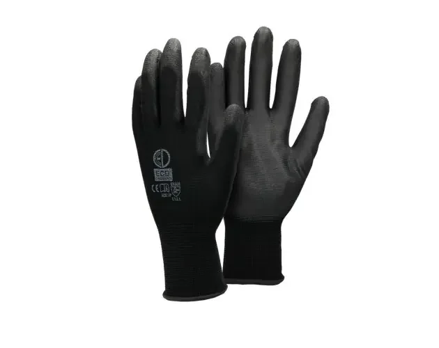 A Buon Prezzo Guantes de trabajo 240 pares con recubrimiento de pu negro talla xl | Brico Depôt