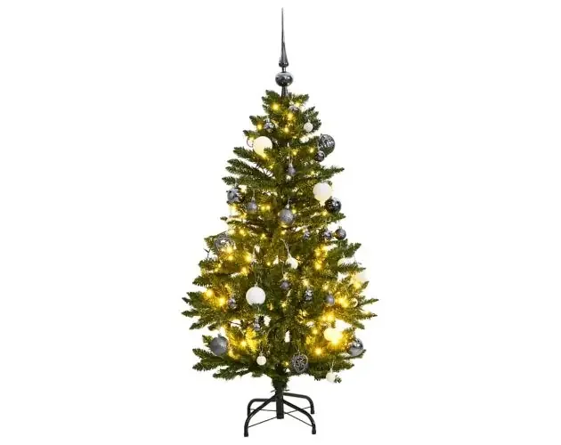 A Buon Prezzo vidaXL árbol de navidad artificial con bisagras 150 LED y bolas 150 cm | Brico Depôt