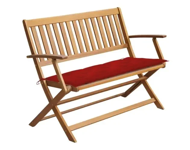 A Buon Prezzo vidaXL banco de jardín con cojín madera maciza de acacia 120 cm | Brico Depôt
