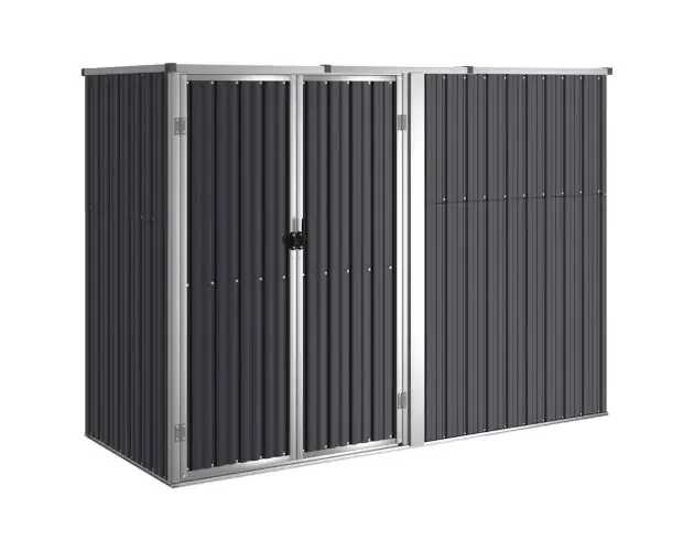 A Buon Prezzo vidaXL cobertizo de herramientas jardín acero galvanizado 225x89x161cm | Brico Depôt