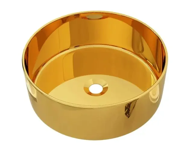 A Buon Prezzo vidaXL lavabo 40×15 cm cerámica dorado | Brico Depôt
