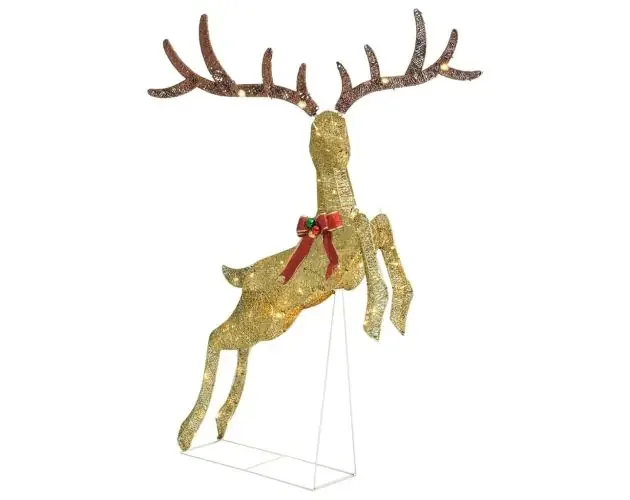 A Buon Prezzo vidaXL reno decorativo de navidad dorado 120 LEDs blanco cálido | Brico Depôt