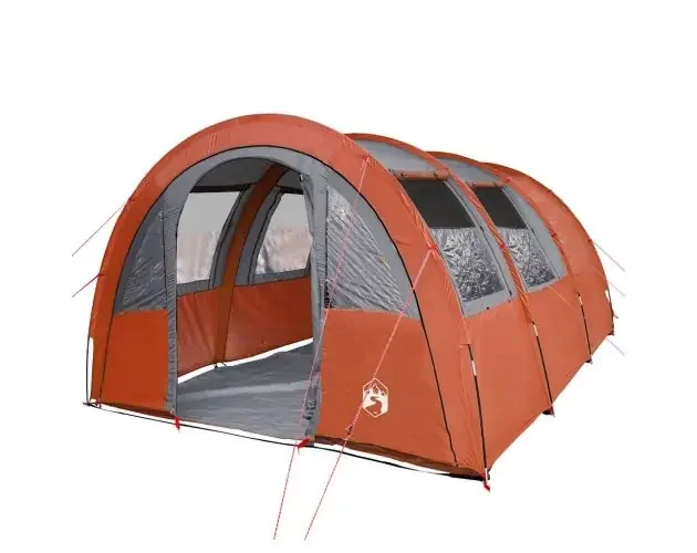 A Buon Prezzo vidaXL tienda de campaña con túnel 4 personas impermeable gris naranja | Brico Depôt