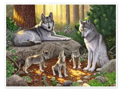 A family of wolves de Chris Hiett MGL Licensing
