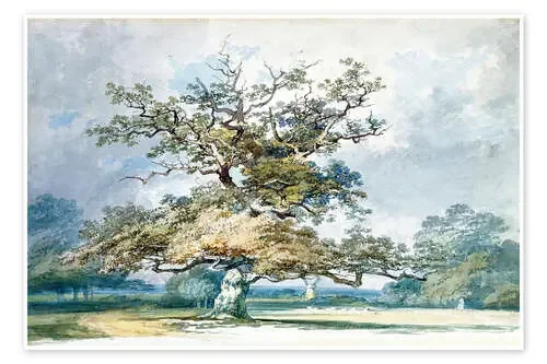 A Landscape with an Old Oak Tree de Joseph Mallord William Turner Bridgeman Images