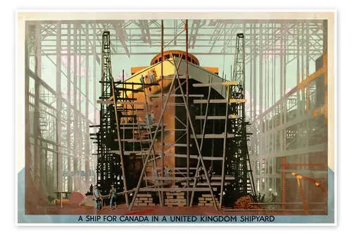 A Ship for Canada in a United Kingdom Shipyard de Charles Pears Bridgeman Images