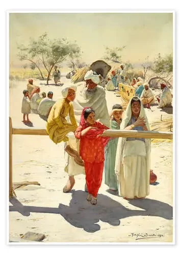 A view of the train, India de Rudolf Swoboda ARTOTHEK