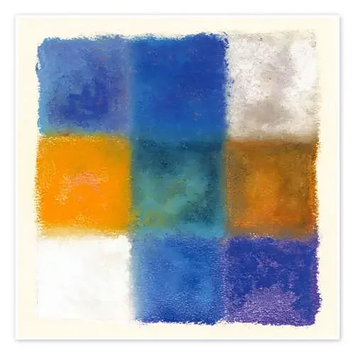 Abstracción en blanco, naranja y azul de Augusto Giacometti Master Collection