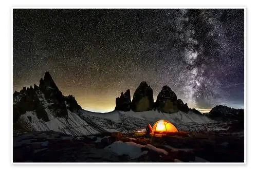 Acampada en los Dolomitas con la Vía Láctea de Dieter Meyrl