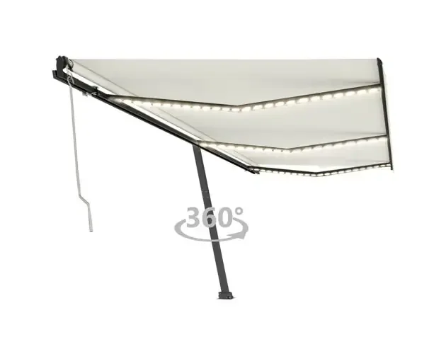 Acquista Ora vidaXL toldo automático con LED sensor de viento crema 600×350 cm | Brico Depôt