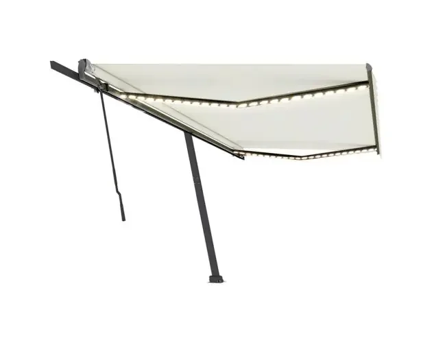 Acquista Ora vidaXL toldo retráctil manual con luz LED crema 500×350 cm | Brico Depôt