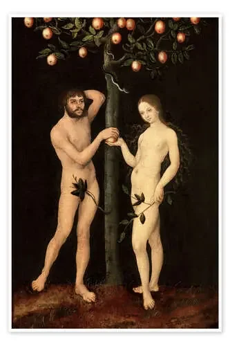Adam and Eve de Lucas Cranach d.Ä. Master Collection