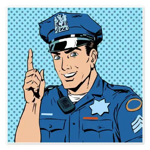 admonishing policeman Editors Choice