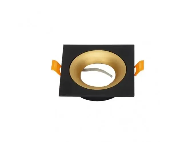 Affare Fab 14448cu16 | empotrable anou 1xgu10 cuadrado negro/oro 2×9,2×9,2 cm 8 d | Brico Depôt