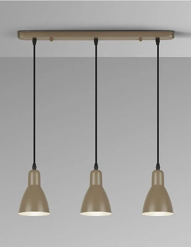 Afra Lámpara Lineal 3 Luces Marrón Schuller