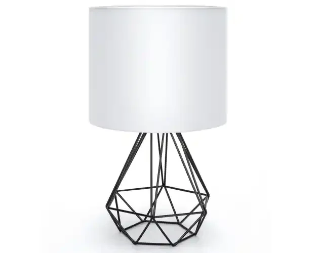 Aigostar lámpara de mesa retro industrial e14, base metálica, tulipa blanca | Brico Depôt Offerta Speciale