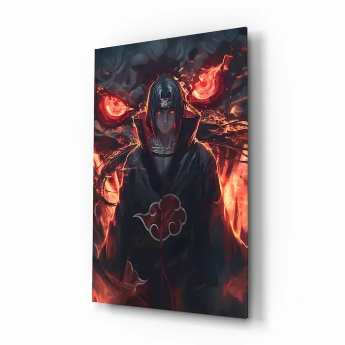 Akatsuki Itachi Glass Wall Art Designer Collection – 28.5 » X 18 «