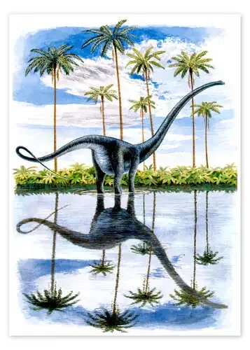 Alamosaurus bajo las palmeras Science Photo Library
