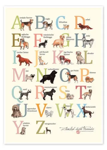 Alfabeto de perros (Alemán) de Martine Vuitton-Serape