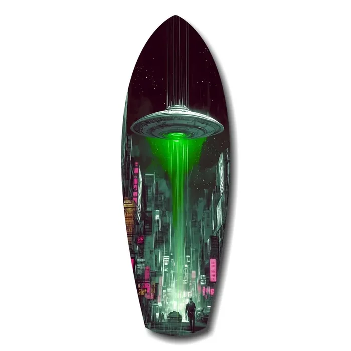 Alien Invade Glass Wall Art – 12 » X 35 «