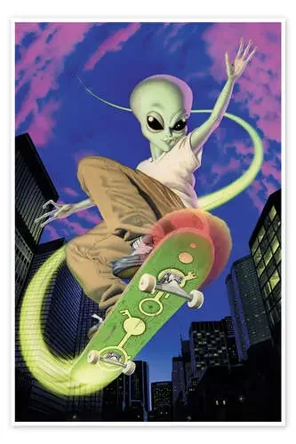 Alien skateboarder de Alien Invasion MGL Licensing