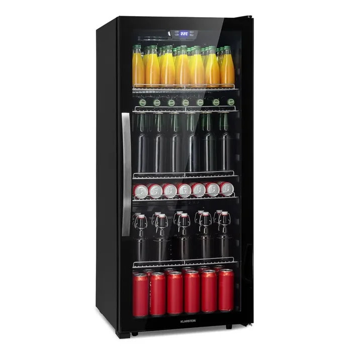 All’Ingrosso Beersafe 7XL frigorífico nevera para bebidas | Volumen: 242 litros | 5 estantes metálicos | Temperatura interior regulable de 1 a 20 °C | Cristal de doble aislamiento | De pie | LED | Acero inoxidable