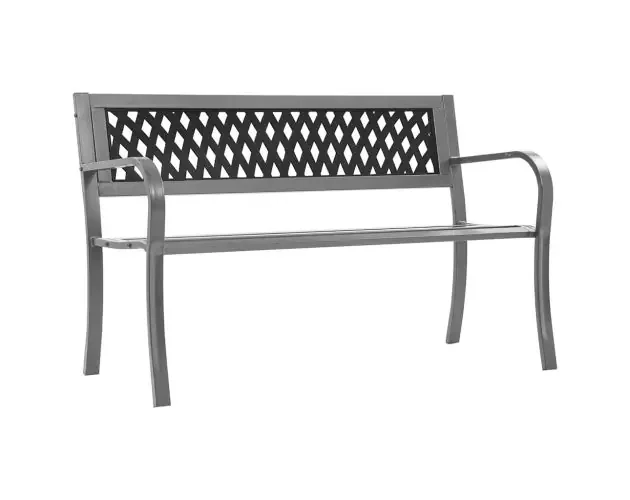 All’Ingrosso vidaXL banco de jardín acero negro 120 cm | Brico Depôt