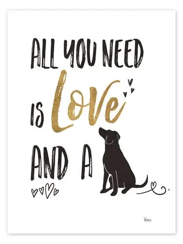 All you need is love and a dog (inglés) de Veronique Charron Wild Apple Graphics