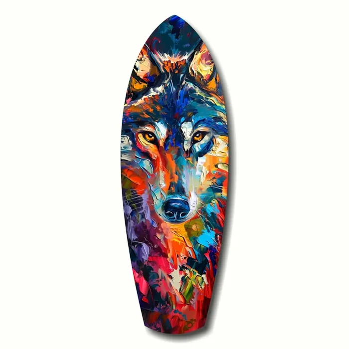 Alone Wolf V2 Glass Wall Art – 12 » X 35 «
