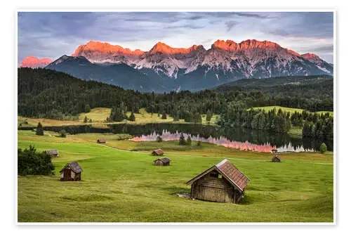 Alpenglow at Karwendel mountains de Andreas Wonisch