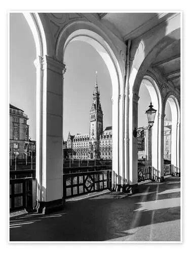 Alster arcades and the town hall in Hamburg de Dieterich Fotografie