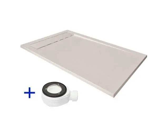 Alta Qualità Plato de ducha de resina 200×80 premium ambiente crema ral 9001 80×200 | Brico Depôt