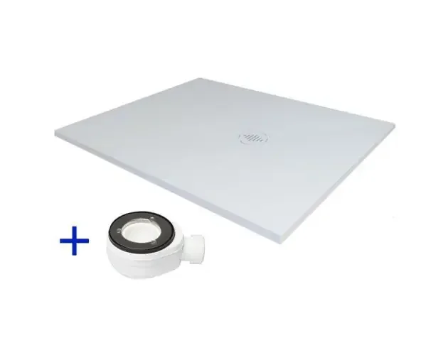Alta Qualità Plato de ducha resina 70×80 blanco +vávula+rejilla natural pro (80×70 ) | Brico Depôt