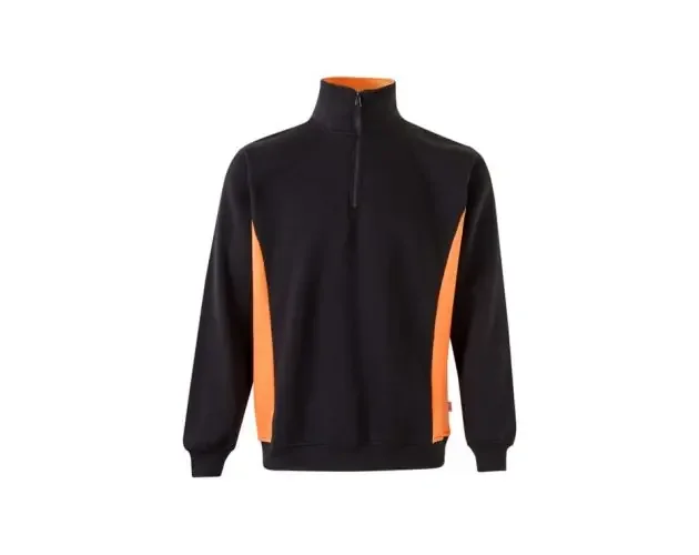Alta Qualità Sudadera bicolor cremallera 2xl negro/naranja | Brico Depôt