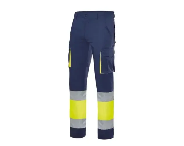 Alta Qualità Velilla pantalon 100% aLGodon av m azul navy/amarillo fluor | Brico Depôt