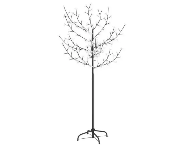 Alta Qualità vidaXL árbol de navidad 120 LEDs luz azul fría flores de cerezo 150 cm | Brico Depôt