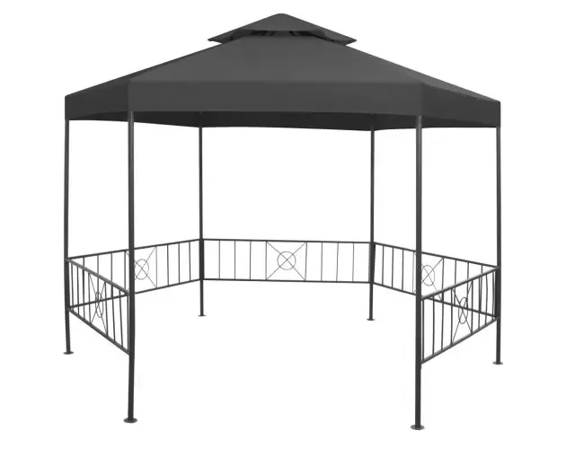 Alta Qualità vidaXL cenador de jardín gris antracita 323x275x265 cm | Brico Depôt