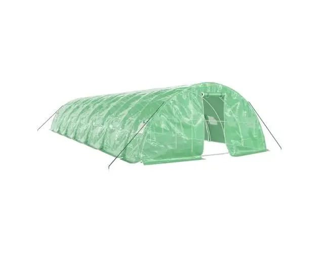 Alta Qualità vidaXL invernadero con estructura de acero verde 70 m² 14x5x2,3 m | Brico Depôt